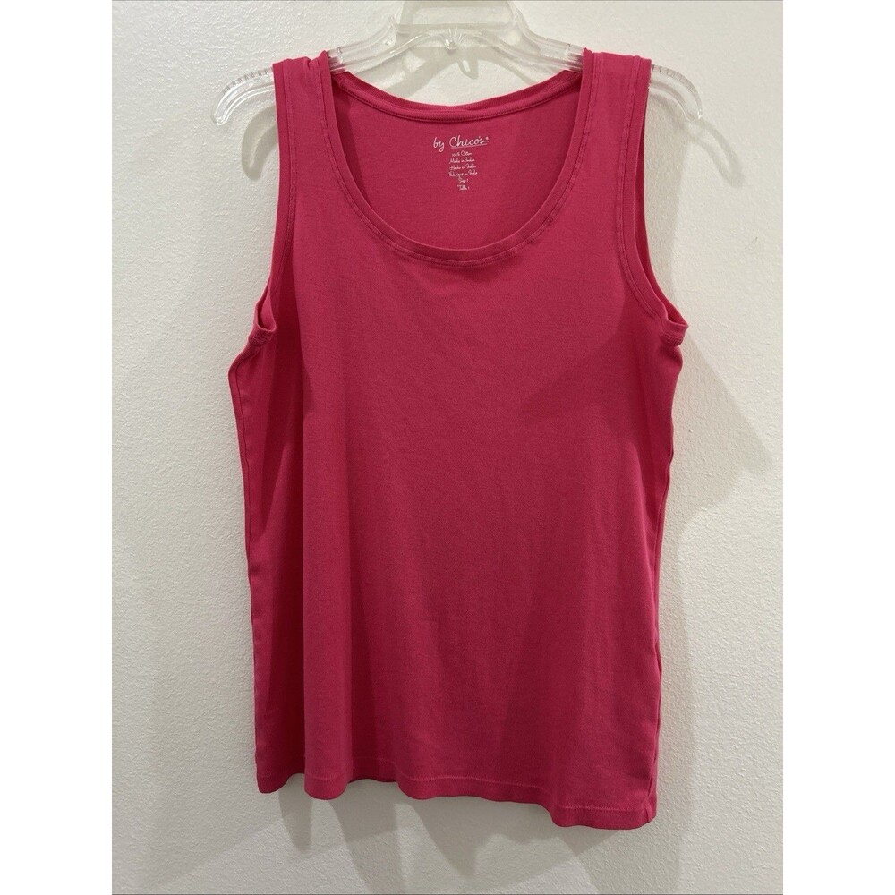 Chicos Sz 1 Womens Sz S Sleeveless Tank Top 100% Cotton Pullover